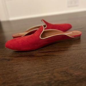 VERONICA BEARD Red Suede Mule Slides Slip on Shoes Size 39